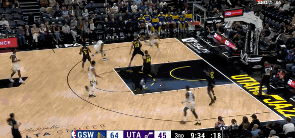 😏彻底打花！TJD、维金斯连续得分 勇士将分差拉开至20分以上 比赛似乎早早失去悬念